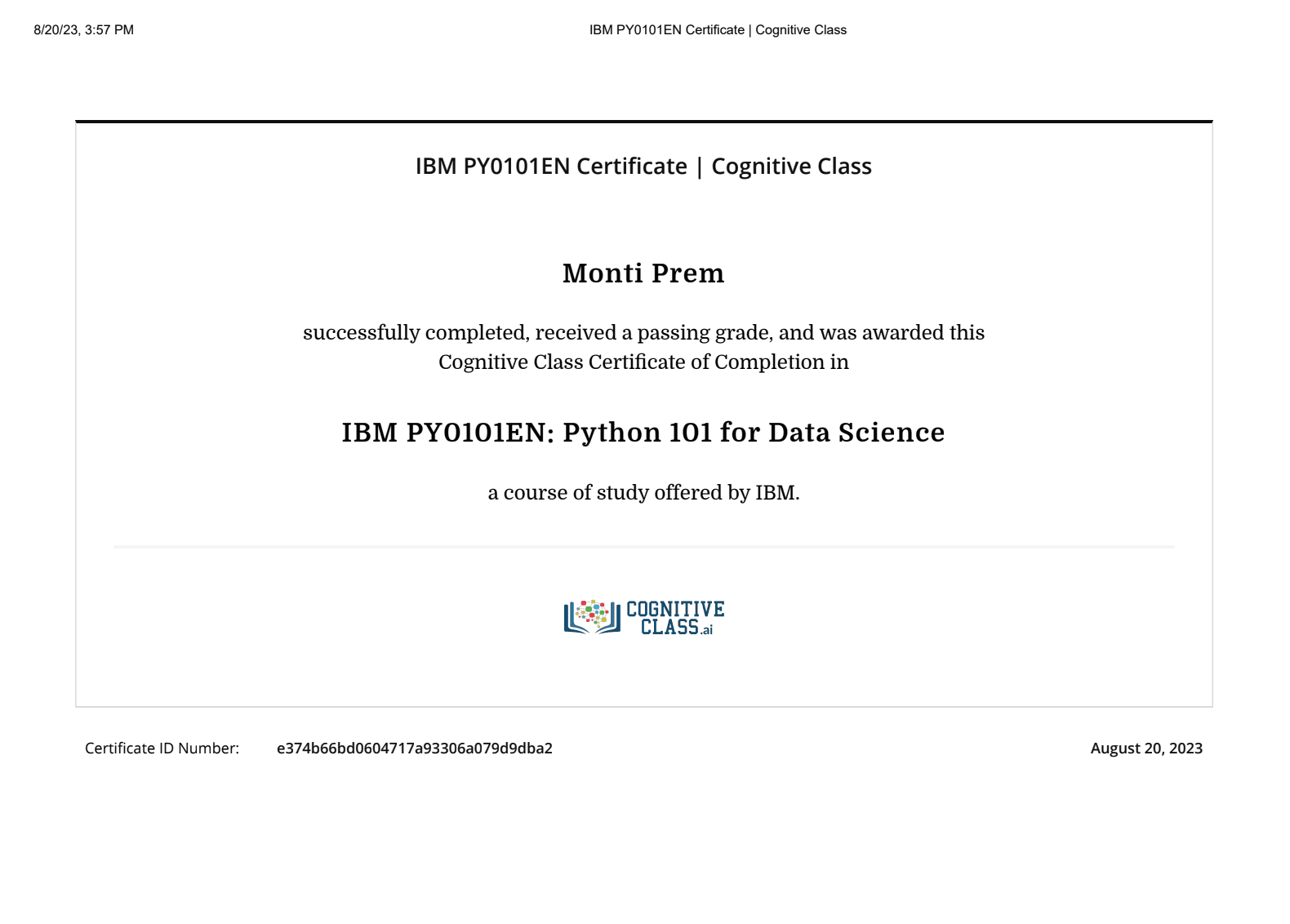 Python for Data Science (PY0101EN)
